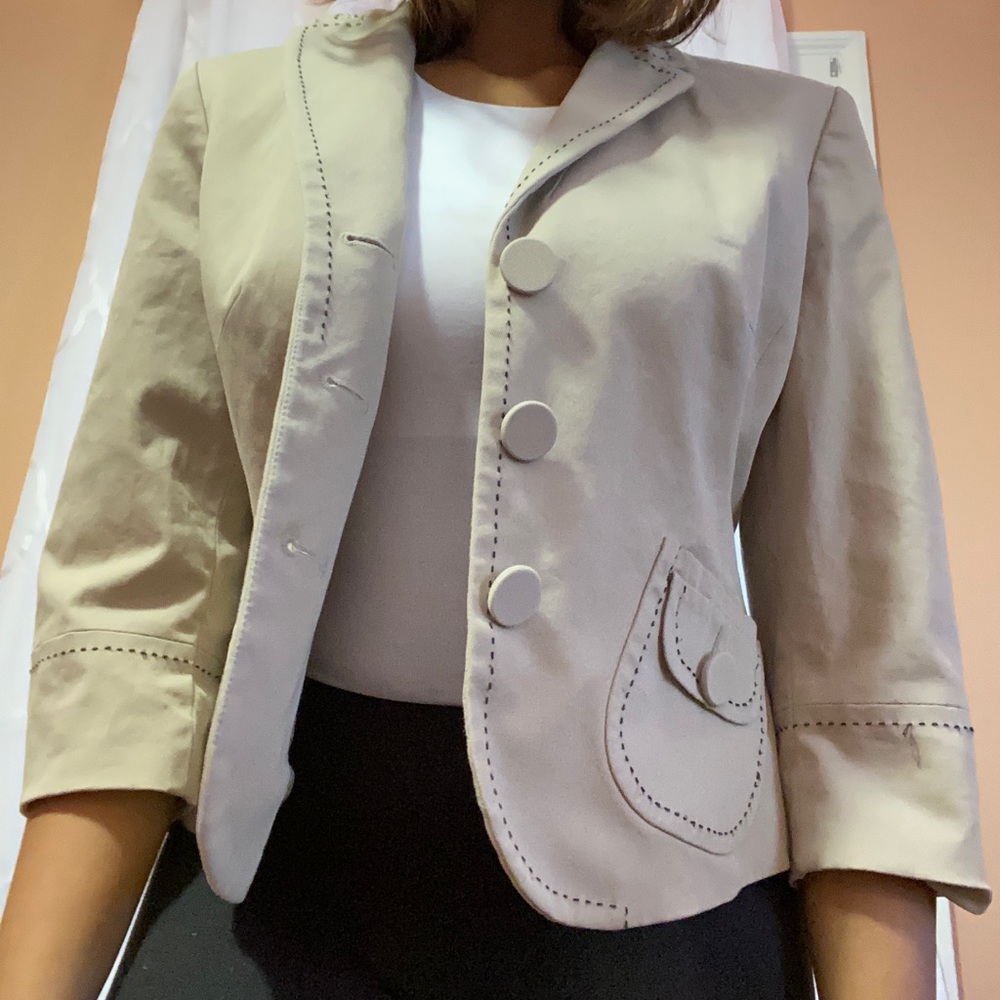 Loft Tan fitted blazer